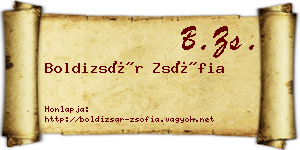 Boldizsár Zsófia névjegykártya