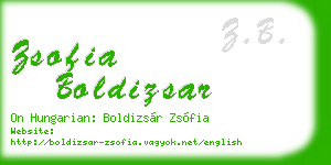 zsofia boldizsar business card